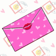 Gif animé bisous mettre coeur